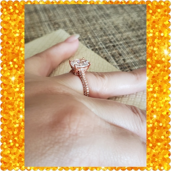 SIZE 8💥FLASH SALE💥❤18K Rose Gold Sapphire❤ - Picture 7 of 8